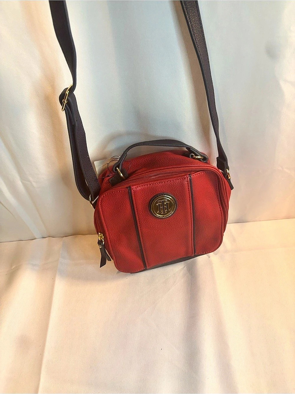 Tommy Hilfiger Red & Black Crossbody Bag